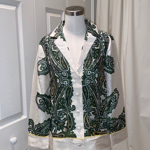 🎉HPx3🎉 J.Crew Drapey Button-up Shirt Paisley Print - Picture 4 of 12